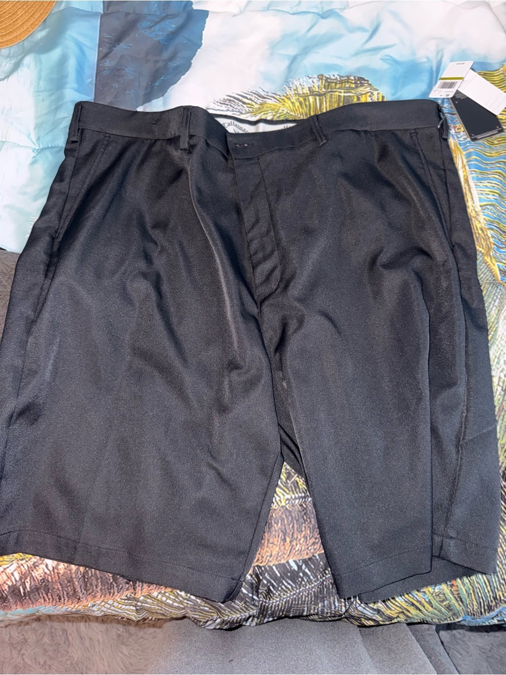 Callaway Black Men's Flat Front Golf Shorts